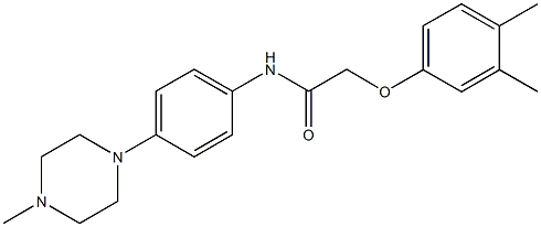 2-(3,4-dimethylphenoxy)-N-[4-(4-methyl-1-piperazinyl)phenyl]acetamide Structure