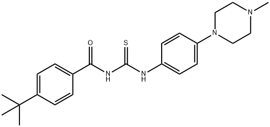 N-(4-tert-butylbenzoyl)-N'-[4-(4-methyl-1-piperazinyl)phenyl]thiourea 구조식 이미지