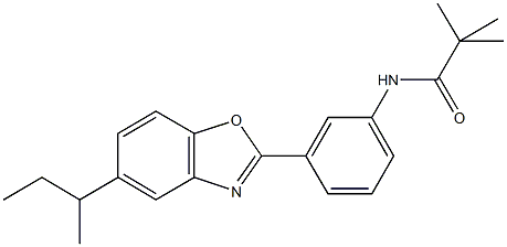 N-[3-(5-sec-butyl-1,3-benzoxazol-2-yl)phenyl]-2,2-dimethylpropanamide Structure