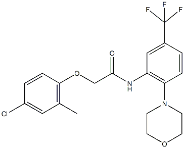 2-(4-chloro-2-methylphenoxy)-N-[2-(4-morpholinyl)-5-(trifluoromethyl)phenyl]acetamide 구조식 이미지