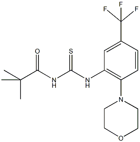 N-(2,2-dimethylpropanoyl)-N'-[2-(4-morpholinyl)-5-(trifluoromethyl)phenyl]thiourea 구조식 이미지