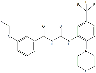 N-(3-ethoxybenzoyl)-N'-[2-(4-morpholinyl)-5-(trifluoromethyl)phenyl]thiourea Structure