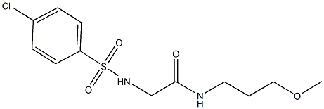 2-{[(4-chlorophenyl)sulfonyl]amino}-N-(3-methoxypropyl)acetamide Structure