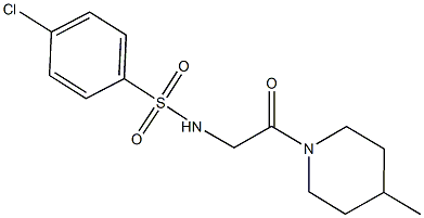 4-chloro-N-[2-(4-methyl-1-piperidinyl)-2-oxoethyl]benzenesulfonamide Structure