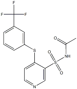 N-acetyl-4-{[3-(trifluoromethyl)phenyl]sulfanyl}-3-pyridinesulfonamide 구조식 이미지