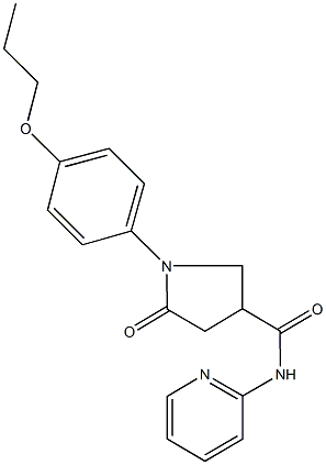 5-oxo-1-(4-propoxyphenyl)-N-(2-pyridinyl)-3-pyrrolidinecarboxamide Structure