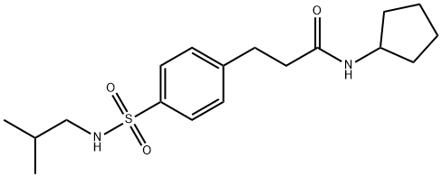 N-cyclopentyl-3-{4-[(isobutylamino)sulfonyl]phenyl}propanamide Structure