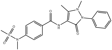 N-(1,5-dimethyl-3-oxo-2-phenyl-2,3-dihydro-1H-pyrazol-4-yl)-4-[methyl(methylsulfonyl)amino]benzamide 구조식 이미지