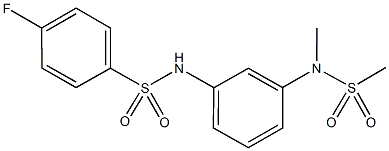 4-fluoro-N-{3-[methyl(methylsulfonyl)amino]phenyl}benzenesulfonamide 구조식 이미지