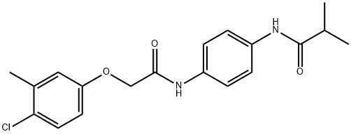 N-(4-{[(4-chloro-3-methylphenoxy)acetyl]amino}phenyl)-2-methylpropanamide 구조식 이미지