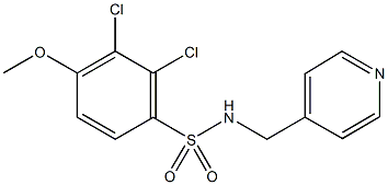 2,3-dichloro-4-methoxy-N-(4-pyridinylmethyl)benzenesulfonamide 구조식 이미지