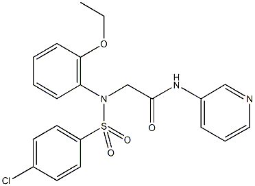 2-{[(4-chlorophenyl)sulfonyl]-2-ethoxyanilino}-N-(3-pyridinyl)acetamide 구조식 이미지