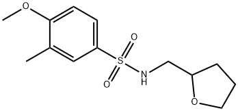 4-methoxy-3-methyl-N-(tetrahydro-2-furanylmethyl)benzenesulfonamide 구조식 이미지