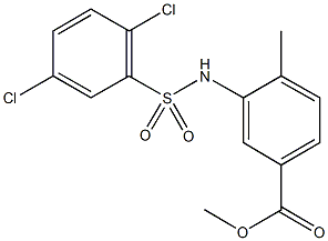 methyl 3-{[(2,5-dichlorophenyl)sulfonyl]amino}-4-methylbenzoate Structure