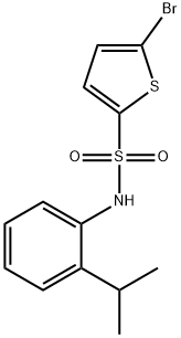 5-bromo-N-(2-isopropylphenyl)-2-thiophenesulfonamide 구조식 이미지