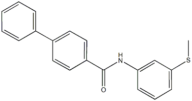 N-[3-(methylsulfanyl)phenyl][1,1'-biphenyl]-4-carboxamide 구조식 이미지