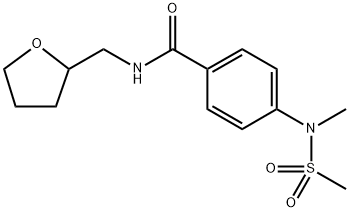 4-[methyl(methylsulfonyl)amino]-N-(tetrahydro-2-furanylmethyl)benzamide Structure