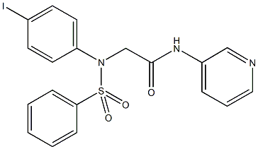 2-[4-iodo(phenylsulfonyl)anilino]-N-(3-pyridinyl)acetamide 구조식 이미지