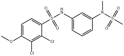 2,3-dichloro-4-methoxy-N-{3-[methyl(methylsulfonyl)amino]phenyl}benzenesulfonamide Structure