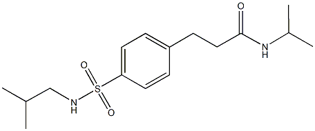 3-{4-[(isobutylamino)sulfonyl]phenyl}-N-isopropylpropanamide Structure