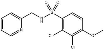 2,3-dichloro-4-methoxy-N-(2-pyridinylmethyl)benzenesulfonamide 구조식 이미지