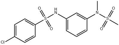 4-chloro-N-{3-[methyl(methylsulfonyl)amino]phenyl}benzenesulfonamide 구조식 이미지