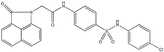 N-{4-[(4-chloroanilino)sulfonyl]phenyl}-2-(2-oxobenzo[cd]indol-1(2H)-yl)acetamide 구조식 이미지