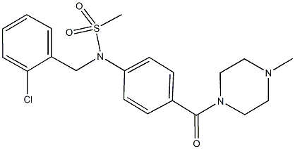 N-(2-chlorobenzyl)-N-{4-[(4-methyl-1-piperazinyl)carbonyl]phenyl}methanesulfonamide Structure