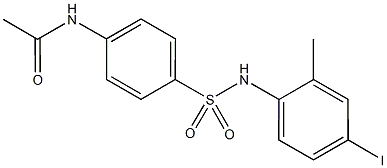 N-{4-[(4-iodo-2-methylanilino)sulfonyl]phenyl}acetamide 구조식 이미지