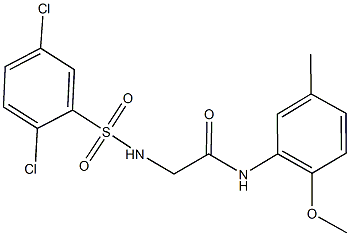 2-{[(2,5-dichlorophenyl)sulfonyl]amino}-N-(2-methoxy-5-methylphenyl)acetamide 구조식 이미지