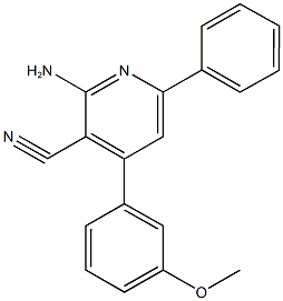 2-amino-4-(3-methoxyphenyl)-6-phenylnicotinonitrile 구조식 이미지