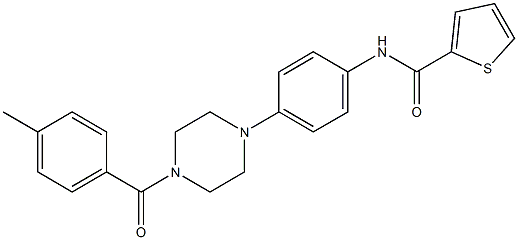 N-{4-[4-(4-methylbenzoyl)-1-piperazinyl]phenyl}-2-thiophenecarboxamide Structure