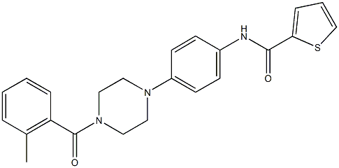 N-{4-[4-(2-methylbenzoyl)-1-piperazinyl]phenyl}-2-thiophenecarboxamide Structure