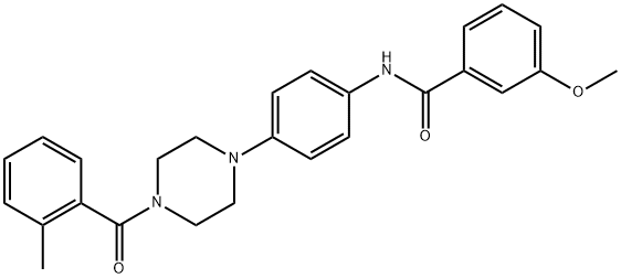 3-methoxy-N-{4-[4-(2-methylbenzoyl)-1-piperazinyl]phenyl}benzamide 구조식 이미지