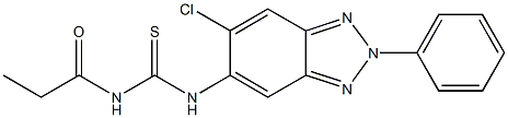 N-(6-chloro-2-phenyl-2H-1,2,3-benzotriazol-5-yl)-N'-propionylthiourea Structure