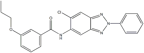 N-(6-chloro-2-phenyl-2H-1,2,3-benzotriazol-5-yl)-3-propoxybenzamide 구조식 이미지