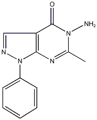 5-amino-6-methyl-1-phenyl-1,5-dihydro-4H-pyrazolo[3,4-d]pyrimidin-4-one Structure