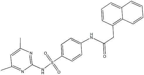 N-(4-{[(4,6-dimethyl-2-pyrimidinyl)amino]sulfonyl}phenyl)-2-(1-naphthyl)acetamide 구조식 이미지