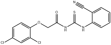 N-(2-cyanophenyl)-N'-[(2,4-dichlorophenoxy)acetyl]thiourea 구조식 이미지