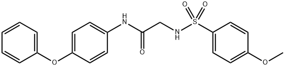 2-{[(4-methoxyphenyl)sulfonyl]amino}-N-(4-phenoxyphenyl)acetamide 구조식 이미지