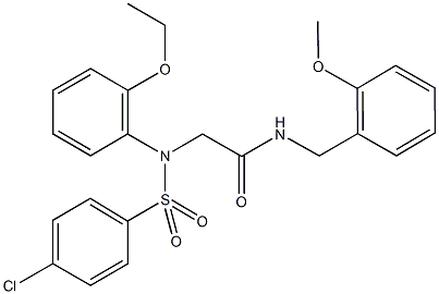 2-{[(4-chlorophenyl)sulfonyl]-2-ethoxyanilino}-N-(2-methoxybenzyl)acetamide 구조식 이미지