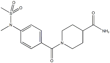 1-{4-[methyl(methylsulfonyl)amino]benzoyl}-4-piperidinecarboxamide Structure