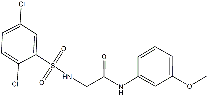 2-{[(2,5-dichlorophenyl)sulfonyl]amino}-N-(3-methoxyphenyl)acetamide 구조식 이미지