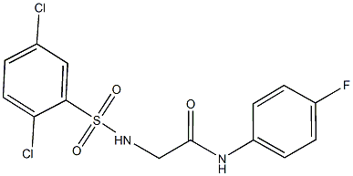 2-{[(2,5-dichlorophenyl)sulfonyl]amino}-N-(4-fluorophenyl)acetamide 구조식 이미지