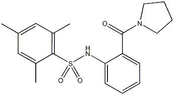 2,4,6-trimethyl-N-[2-(1-pyrrolidinylcarbonyl)phenyl]benzenesulfonamide 구조식 이미지