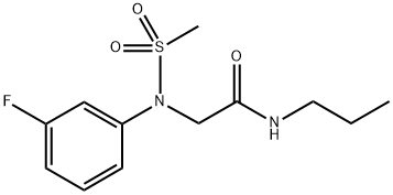 2-[3-fluoro(methylsulfonyl)anilino]-N-propylacetamide Structure