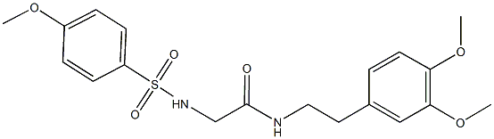 N-[2-(3,4-dimethoxyphenyl)ethyl]-2-{[(4-methoxyphenyl)sulfonyl]amino}acetamide Structure