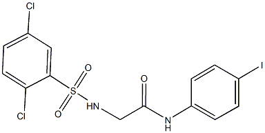 2-{[(2,5-dichlorophenyl)sulfonyl]amino}-N-(4-iodophenyl)acetamide 구조식 이미지