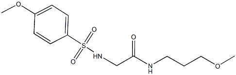 2-{[(4-methoxyphenyl)sulfonyl]amino}-N-(3-methoxypropyl)acetamide Structure