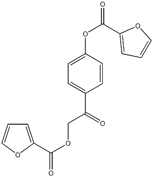 4-[2-(2-furoyloxy)acetyl]phenyl 2-furoate Structure